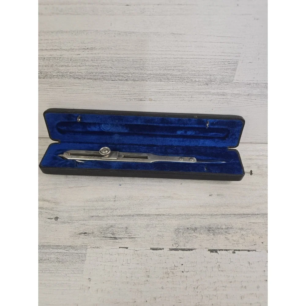 Vintage Keuffel & Esser Co Proportional Divider Drafting Tool Germany w/Case K&E